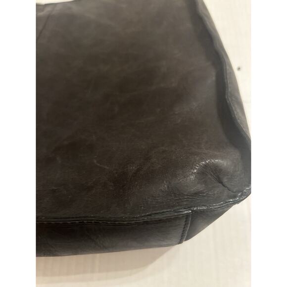 DIBA TRUE Black Distress Leather True Hobo Bag Designer Purse Handbag MRSP $250 - Picture 3 of 16